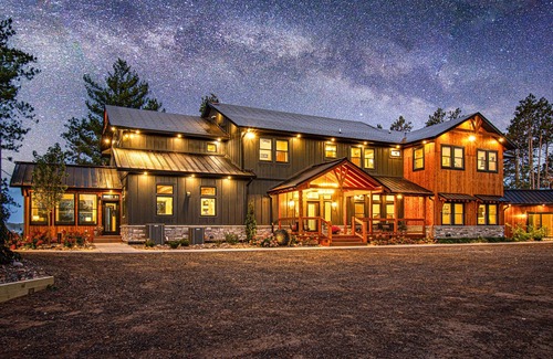 Balsam Lake Cabin | SPOONER LAKE ISLAND OASIS, 2 Pools, 3 Hot Tubs, 3Acres, 1,000' Shore, Pickleball