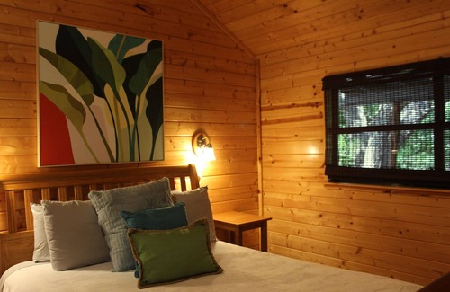 Leakey Cabin | Springs Cabin with water view, overlooking the beautiful Leakey Springs