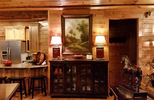 Broken Bow Cabin | Step inside to see the lush décor and cathedral ceiling. Pool Table, Hot Tub!