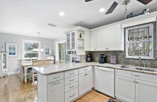 Holmes Beach House | Steps from Beach, Heated Pool & Tropical Views