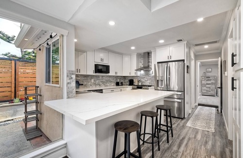 Carlsbad Village Condo | Steps to Beach! 2BR Dog-Friendly Home w/Fire Pit, BBQ & Gated Entry
