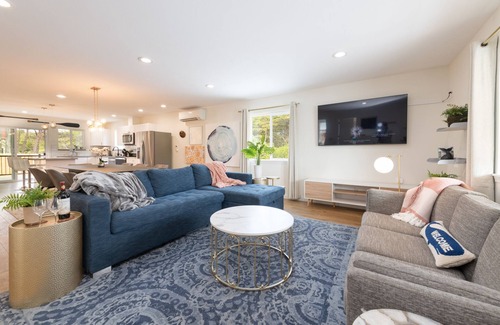 Westport House | Steps to Beach! New 3BR Home - AC- Hot Tub - EV Charger - Fire Pit
