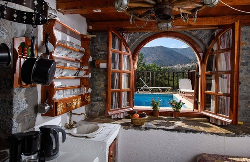 Mavrikiano House | Stone House Erato Private Pool Scenic Cretan Views