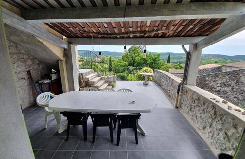 Chauzon House | Stone village house with swimming pool and garden