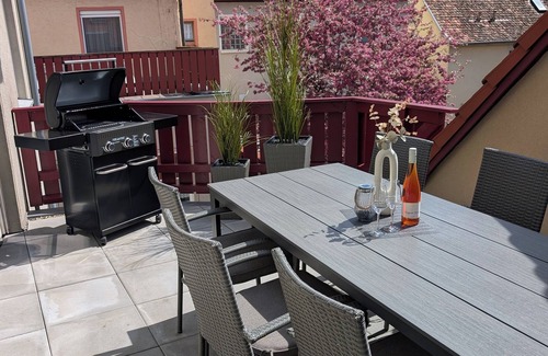 Ipsheim Apartment | Stork's Nest vacation apartment Large vacation apartment with roof terrace for 1-6 people