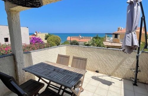 Bravone Apartment | Studio 3 - 50 m sand beach end quiet place with trees - sea view