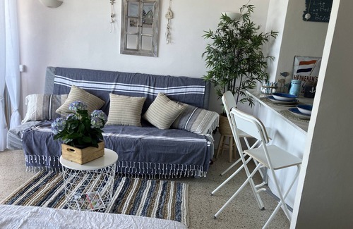Calonge Apartment | Studio Apartment "Costa Brava Beach" with Sea View, 2 Private Terraces & Wi-Fi