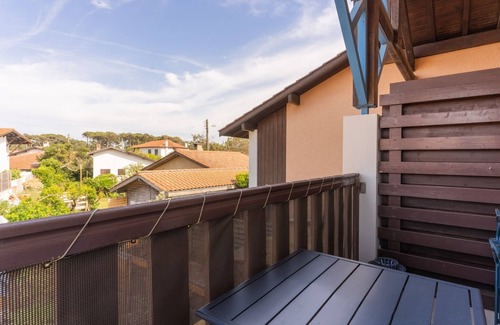 Biscarrosse Plage Apartment | Studio Apartment 'Charmant Mezzanine' with Private Terrace and Balcony