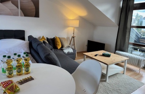 Pforzheim Apartment | Studio Apartment 'Daimlerstraße' with Balcony and Wi-Fi