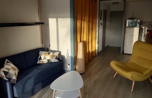 Argeles Plage Apartment | Studio cabin 4 persons in residence with swimming pool