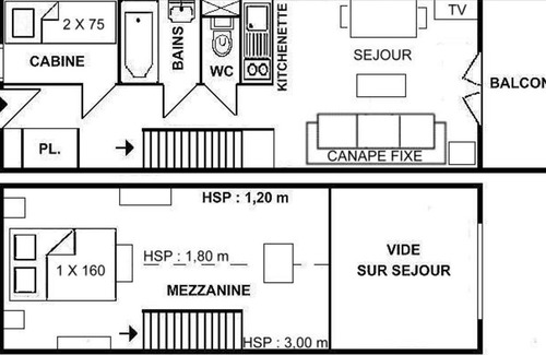 Les Saisies Apartment | Studio Cabine Mezzanine aux Saisies - Centre Station, Balcon Sud, 4 Pers, 2 étoiles - FR-1-594-100