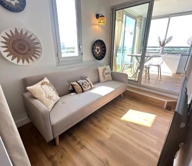 Le Couchant Apartment | Studio cabines, Vue mer & étang, plage a pied