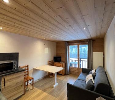 Praz-sur-Arly Apartment | Studio face aux pistes