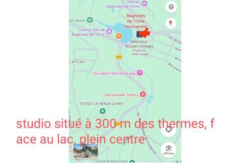 Bagnoles-de-l'Orne Apartment | Studio plein centre face au lac, cave vélo