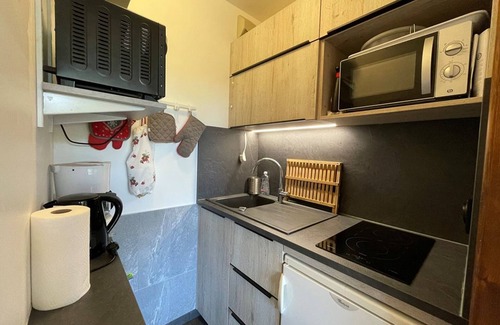 Crest-Voland Apartment | Studio pour 4 pers., proche pistes, avec terrasse, casier à skis et parking, à Crest-Voland