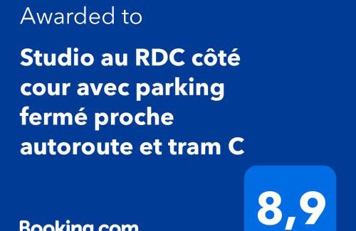 Mulhouse Apartment | Studio RDC calme avec parking fermé près autoroute et tram C