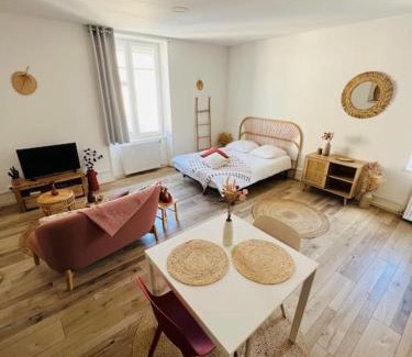 Luxeuil-les-Bains Apartment | Studio Renard, style bohème et atypique, Curistes