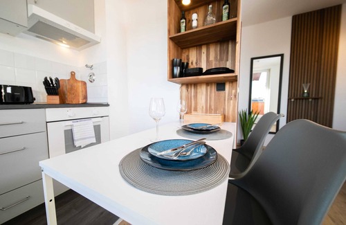 Furth-Sud Apartment | Studio WHITE | Central | Balcony | Fair | Kitchen
