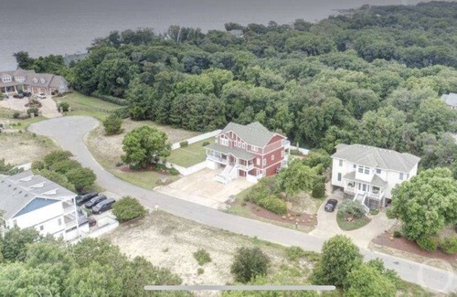 Sea Acres House | Stunning 7 BR Home steps from Duck Village with Pool and Elevator