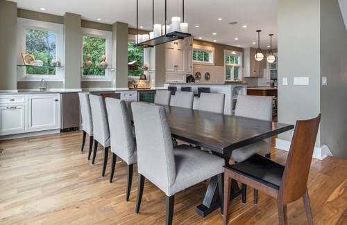 Michiana House | Stunning lakefront home & guest house with pool, beach, terraces, & views