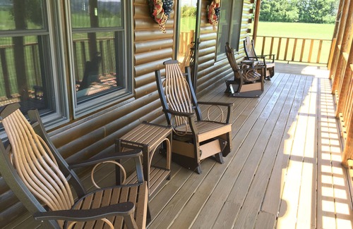 Waterville House | Stunning Log Home on Private Lake- Country at its best
