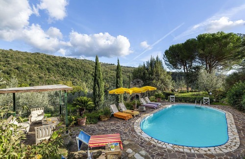 Greve in Chianti Villa | Stunning private villa for 6 guests with WIFI, A/C, private pool, TV, patio and panoramic view