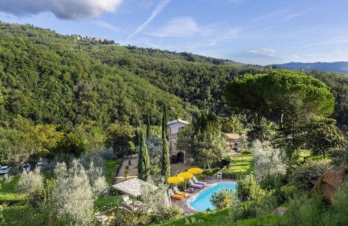 Greve in Chianti Villa | Stunning private villa for 6 guests with WIFI, A/C, private pool, TV, patio and panoramic view