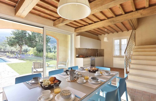 Colle di Compito Villa | Stunning private villa with A/C, WIFI, private pool, TV, balcony and panoramic view, close to Lu.