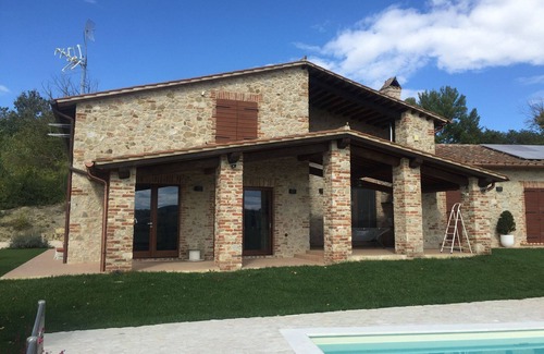 San Venanzo Villa | Stunning private villa for 8 guests with private pool, WIFI, TV and panoramic view