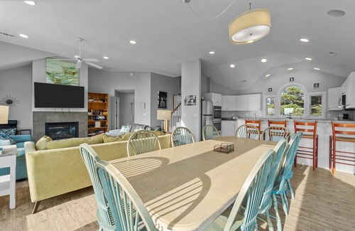 Monteray Shores House | Stunning sound views at OBX home with private heated pool and pet-friendly