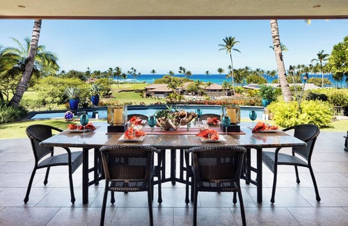 Kamuela House | Stunning Villa with Ocean Views, Pool, Home Theatre + Resort Amenities