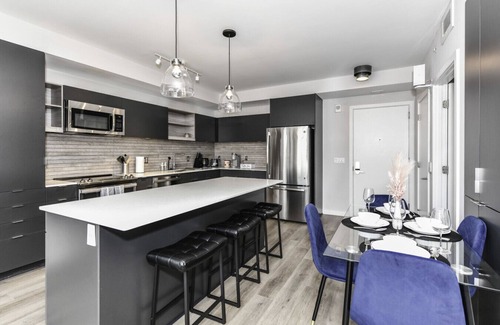 Crystal City Apartment | Stylish 2BR Retreat | Gym, Prkng & Scenic Rooftop