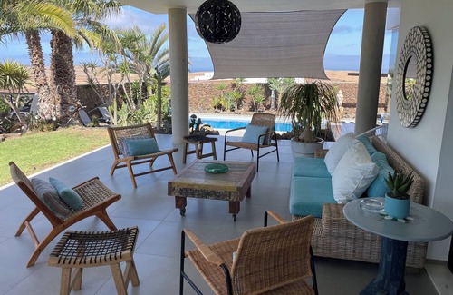 Tindaya House | Stylish Desert Oasis with great ocean and mountain views