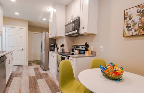 Seward Condo | Stylish Mid Century Modern Apartment in Walkable Neighborhood