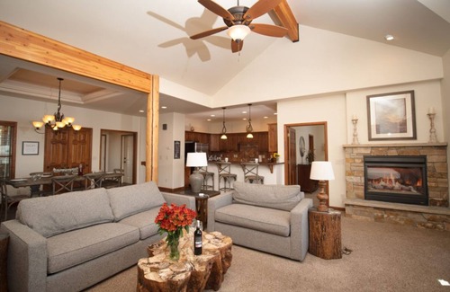 Stanley Hills Condo | Stylish mountain family home with hot tub and all the views you could ask for!
