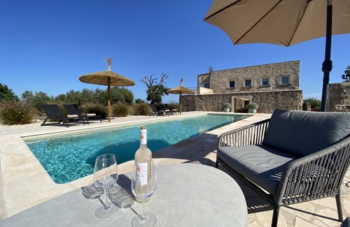 Vilafranca de Bonany Villa | Stylish NATURAL STONE FINCA with a 12m x 4m saltwater pool