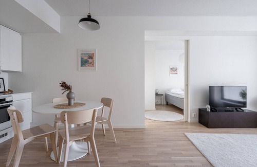 Tampere Apartment | Stylish New 1BR Home with Sauna, Hosts 4 Guests