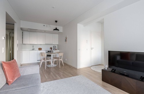 Tampere Apartment | Stylish New 1BR Home with Sauna, Hosts 4 Guests