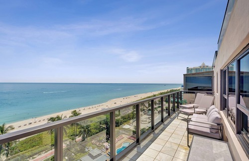 Mid Beach Apartment | Stylish Oceanfront 2 BR 1.5 BA Condo with Resort Amenities, Pools, Gym, Sauna 1402