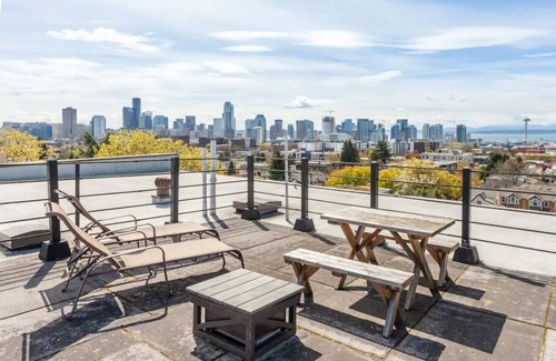 Broadway Apartment | Stylish urban getaway with rooftop views.