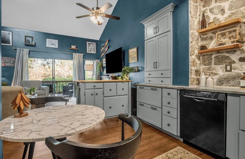 Lake Lure Condo | Stylish waterfront 2 bedroom condo in Rumbling Bald at Lake Lure