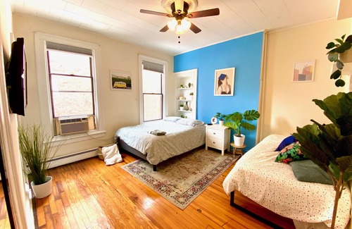 Hoboken Apartment | Sun-Drenched Modern 2BR, Just 1 stop from NYC!