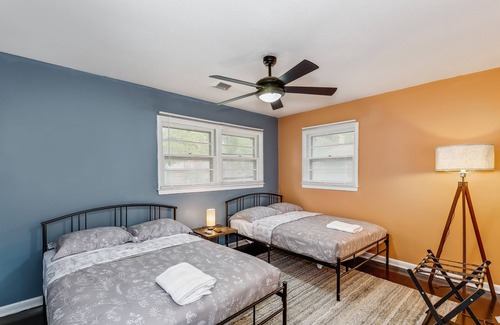 Wichita House | Sunflower State Oasis: King Bed, Spa & Entertainment for 9!