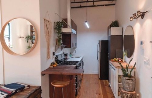 Williamsburg Apartment | Sunlit Loft Oasis in Old Factory + Sauna & Peloton
