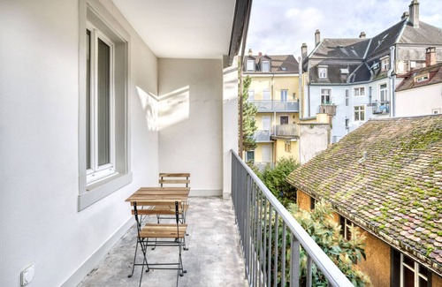 Basel City Centre Apartment | Sunlit Matthäus 3 Room w/Storage, nr Market, by Blueground