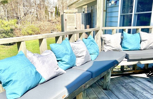 Tisbury House | Sunny Vineyard Getaway Close to Everything steps from sound clean and comfy