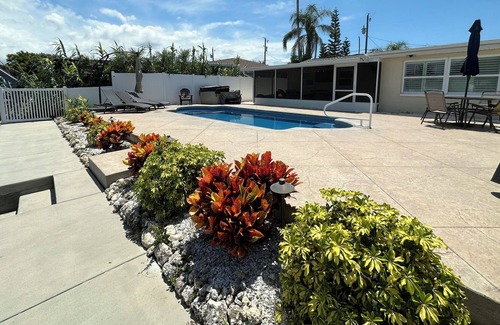 Sea Ranch On The Gulf House | Sunny Waterfront Oasis! Private Pool, Hot Tub & Dock!
