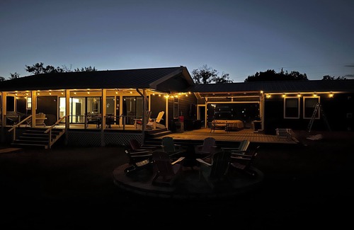 Graford House | Sunrise Shore: Lakefront property with a private dock and slide. Sleeps 14