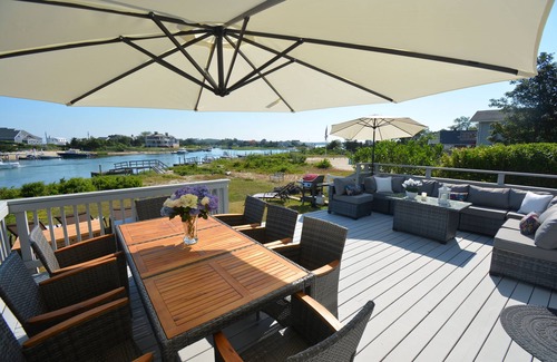 Shinnecock Hills House | Sunset Beach House with 30ft Boat Dock in Shinnecock Hills, Southampton, NY