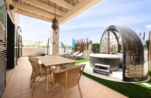 Sant Josep de sa Talaia House | Sunset & Seaview House for 6 close to Tarida beach, very well located. SPA for 4